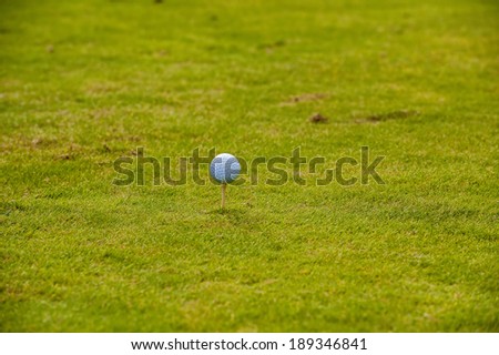 Golf ball lying in the fairway Zdjęcia stock © 