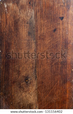 Surface of the old wooden planks oak kitchen board