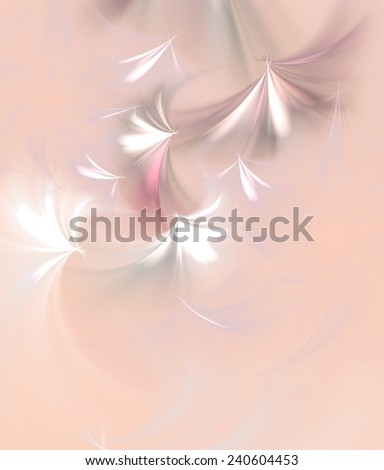 Delicate background with subtle unusual abstract ornament in warm cream colors