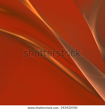 Abstraction with a warm golden pattern on a scarlet background