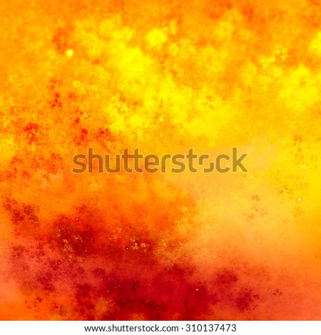 Textures create a sense of chaotic applying paint to the canvas. Texture is slightly grainy, sometimes blurred. The color scheme is warm, evokes the feeling of a beautiful autumn colorful combinations