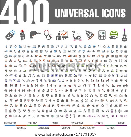 400 Universal Icons.