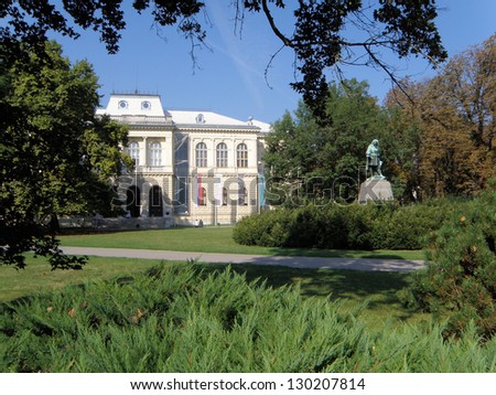 The Museum Building in Ljubljana where the National Museum of Slovenia and the Slovenian Museum of Natural History are located. It is situated in the central district of the city near the Tivoli Park.