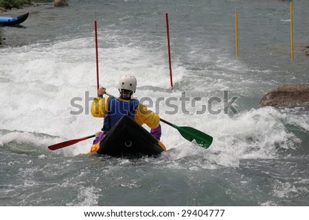 photo of whitewater kayak