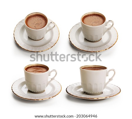 Image, Stock Photo Traditional Turkish mocha in Ottoman folklore cup on grey stone steps in Maksudiye near Adapazari in Sakarya province, Turkey