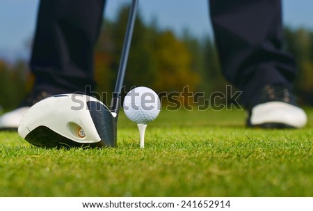 Golf Ball, Golfer and Club