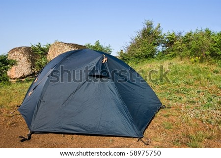 touristic tent in a travel