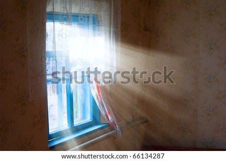rays of sun pushing through a window
