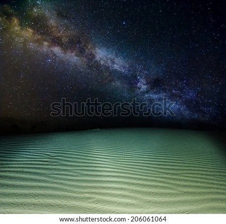 sandy desert night scene