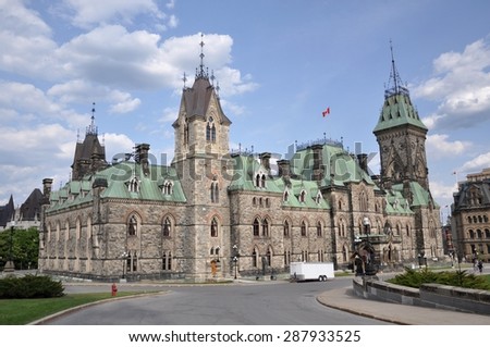 Parliament Building East Block in Ottawa, Canada