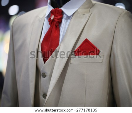 Wedding suit jacket of groom\'s man
