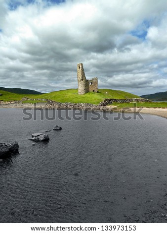 Scottish castle ruin