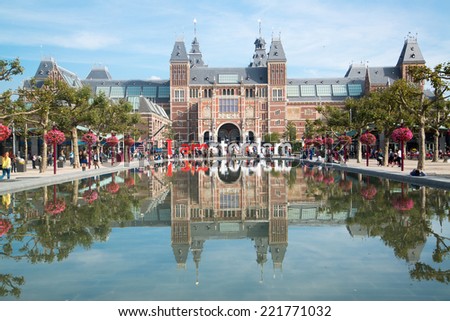 AMSTERDAM, THE NETHERLANDS - September 19, 2014: I am Amsterdam logo at Museum Square on September 19, 2014.