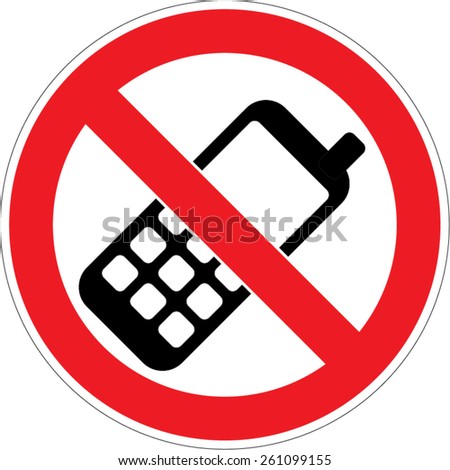 No phone vector sign old mobile