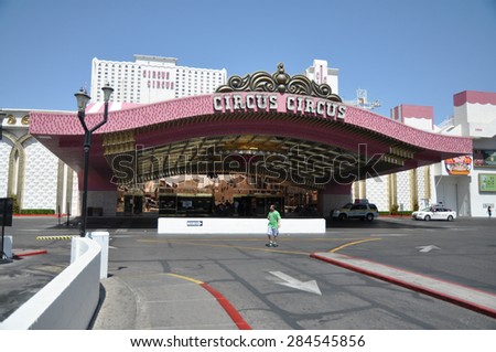 LAS VEGAS - CIRCA MAY 2012: The Circus Circus hotel and casino in Las Vegas. Las Vegas in 2012 is projected to break the all-time visitor volume record of 39-plus million visitors