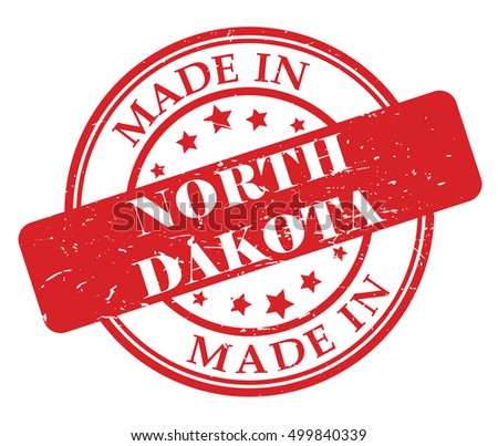 Made in North Dakota vector illustration on white background