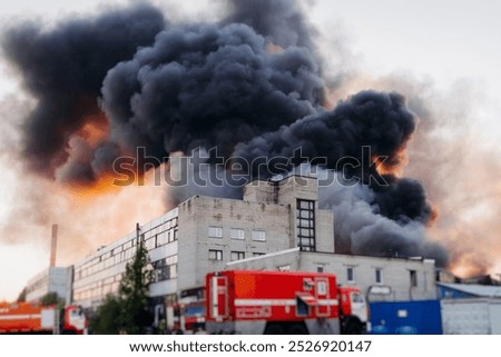 Similar – Image, Stock Photo destroyed and burned houses in the city Russia Ukraine war