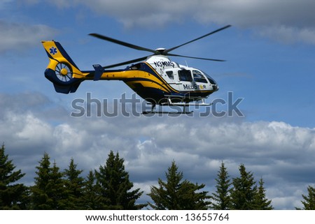 medstar helicopter in action