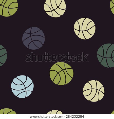 seamless pattern: sports balls