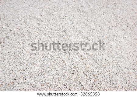 Fine white gravel texture for background