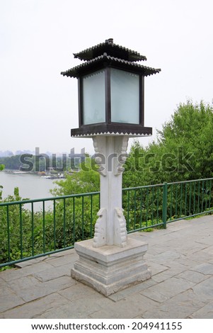 BEIJING - MAY 23: Traditional style lighting tools in the Beihai Park, ?on may 23, 2014, Beijing, China