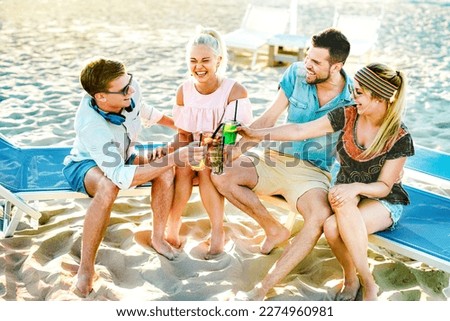 Similar – Image, Stock Photo Beach Life Style Joy