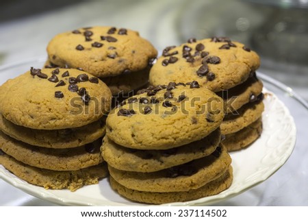 Chocolate chip cookies in the store
