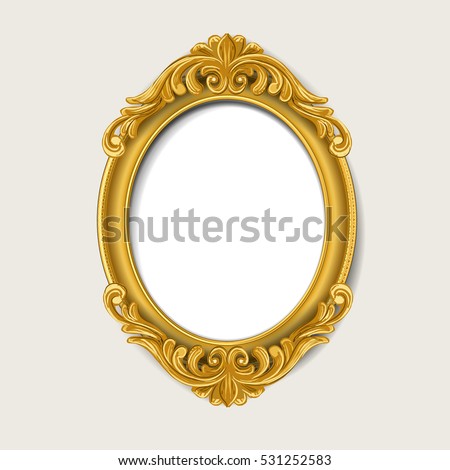 oval vintage  gold picture frame 