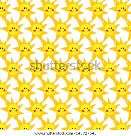 sun  cartoon seamless pattern