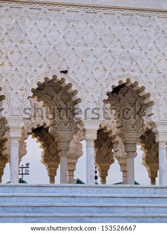 The Mausoleum of a King Mohammed V in Rabat, Morocco, Africa