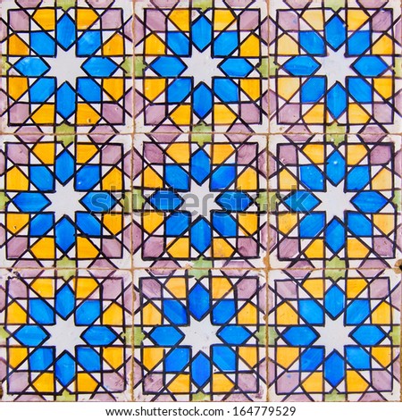 Portuguese Ceramic Tiles - Houses built in a traditional style are covered with such decoration.