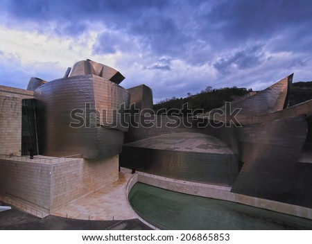 BILBAO, SPAIN - MARCH 11, 2013: The Guggenheim Museum in Bilbao, Biscay, Basque Country, Spain