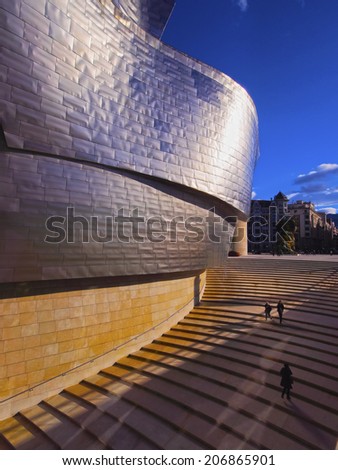 BILBAO, SPAIN - MARCH 9, 2013: The Guggenheim Museum in Bilbao, Biscay, Basque Country, Spain