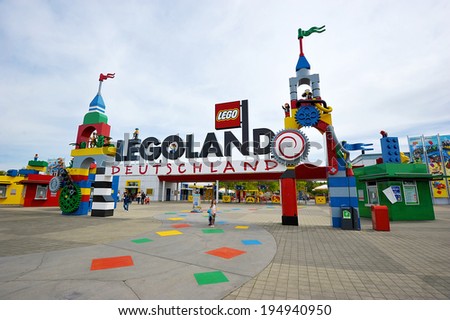 Gunzburg, Germany - May 6: Legoland Entrance. Legoland Is Located In ...