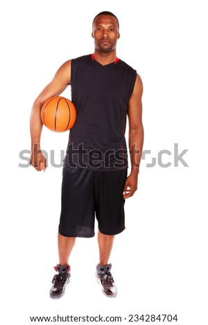 Similar – Image, Stock Photo Confident basketball player standing on playground