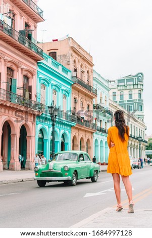 Similar – Image, Stock Photo happy girl, havana