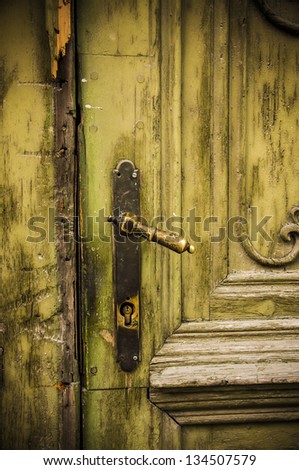 Vintage Door - Green