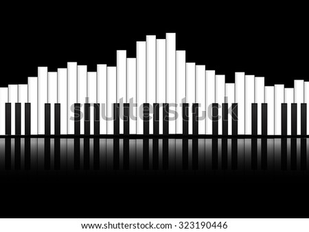 Vector : Piano keyboard equalizer concept background