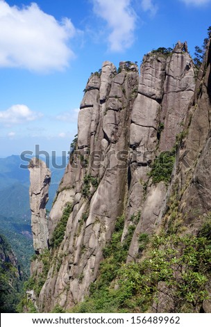 The scenery of Mount Sanqingshan, one of the famous mountain in China