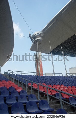 GUANGZHOU, CHINA - NOV.16: Guangzhou Olympic Sports Center on Nov.1, 2014 in Guangzhou, China.It is the home court Hall of the sixteenth session of the Asian Games.