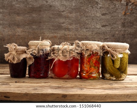 healthy jars of food
