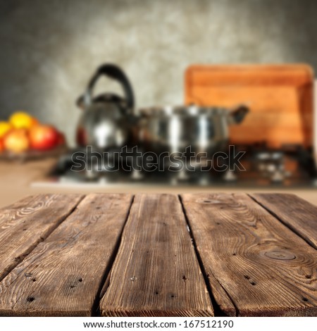 empty table in kitchen