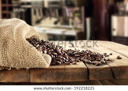 coffee sack and machine