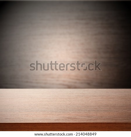 dark brown desk and shadow space