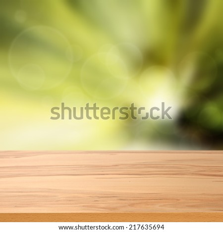 wooden yellow desk space