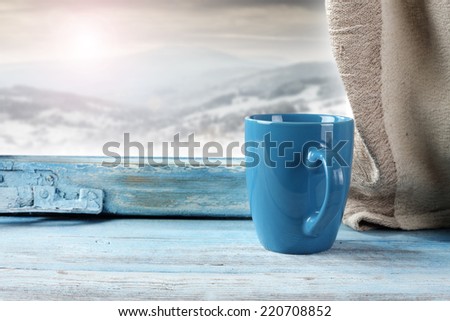mug of blue