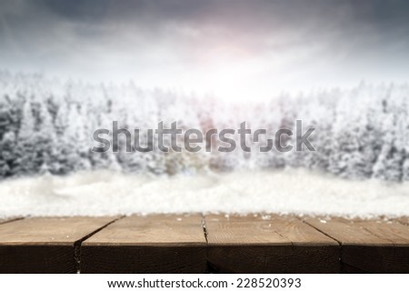 winter time and table