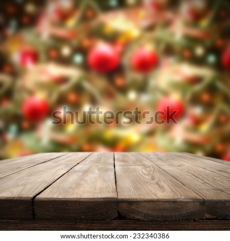 home decoration of holiday time and dark table
