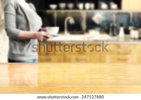 yellow desk of furniture and woman