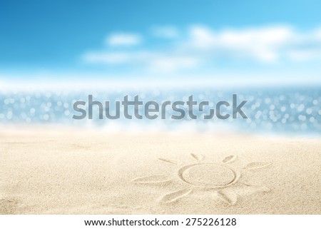 background sand and sun mark